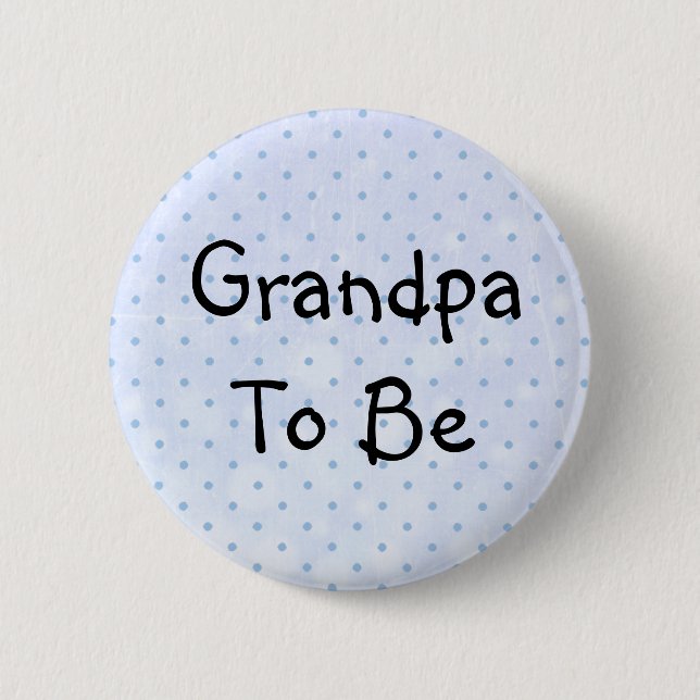 Blue Baby Shower Pin for the Grandpa to be (Front)