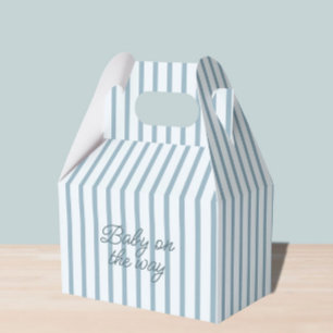 Blue Baby Shower Stripped Favour Box