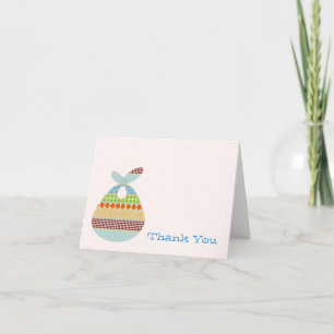 Blue Baby Shower Thank You Boho Bundle Card