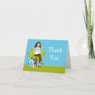 Blue Baby Shower Thank You Card
