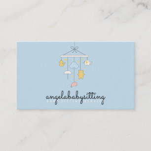 Blue Baby shower toy Business Card