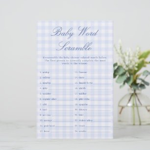 Blue Baby Shower Word Scramble
