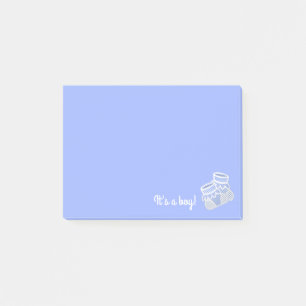 blue baby socks post-it notes