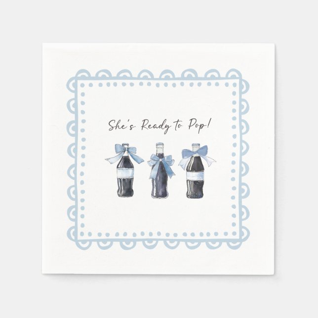 Blue Baby Soda Ready to POP  Napkin (Front)