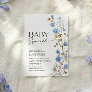 Blue Baby Sprinkle Invitation