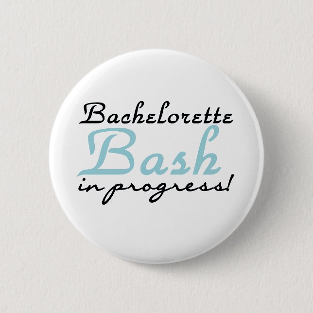 Blue Bachelorette Bash 6 Cm Round Badge (Front)