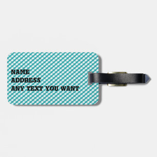 blue backgroun luggage tag