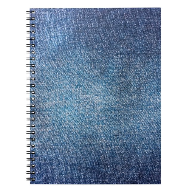 Blue background, denim jeans texture background. D Notebook (Front)