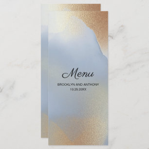 Blue Background Gold Texture Menu