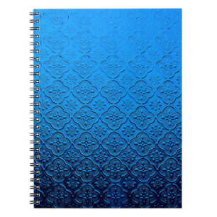 blue background notebook