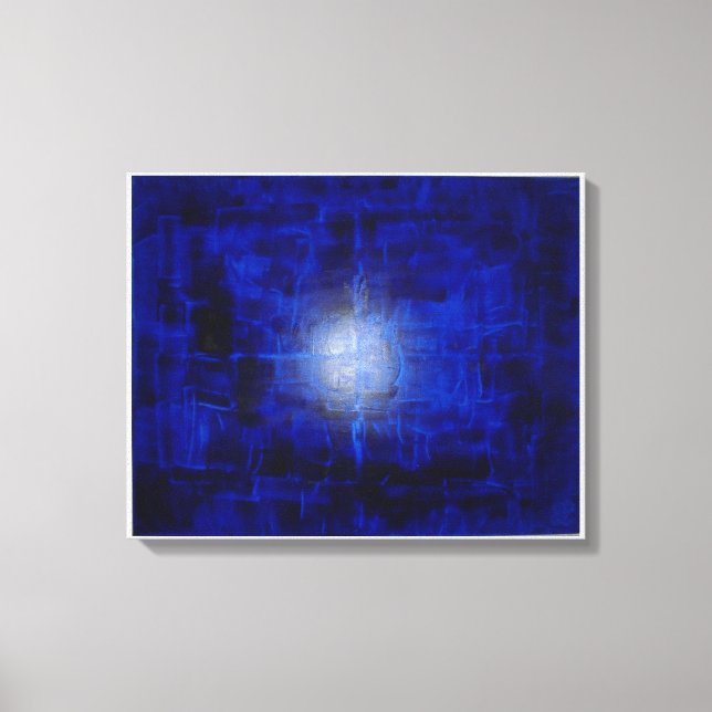 blue ball canvas print (Front)