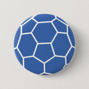 blue ball handball 6 cm round badge