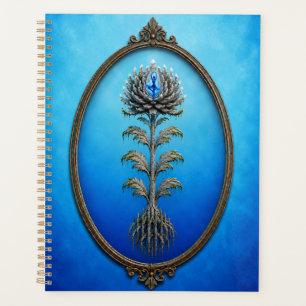 Blue Ballerina Stone Flower Notebook Planner