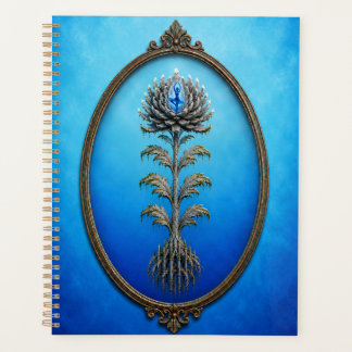 Blue Ballerina Stone Flower Notebook Planner