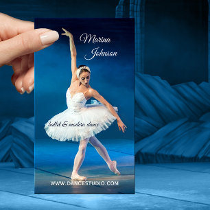 Blue Ballet Modern Dance Teacher Business Card