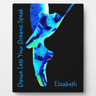 Blue Ballet Pointe Slippers Personalised Plaque