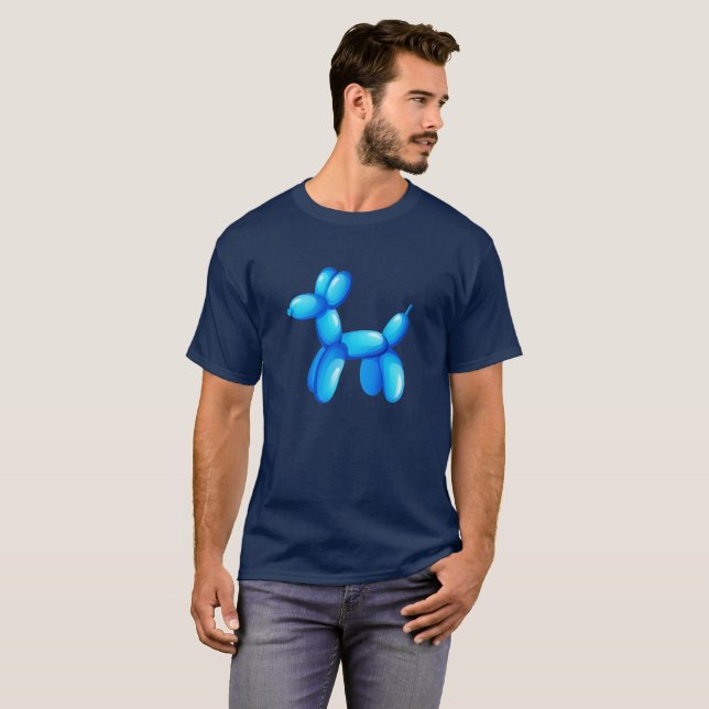 Blue Balloon Animal Dog T-Shirt (Front Full)
