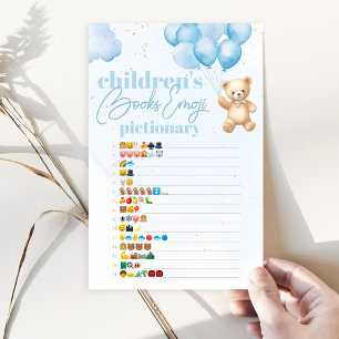 Blue Balloon bear childrens books emoji pictionary