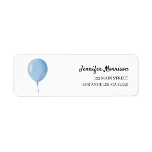 Blue Balloon Boy Baby Shower Address 
