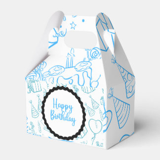 blue balloon favour box