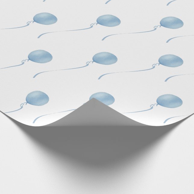 Blue balloon Gift Wrapping Cadeaupapier  Wrapping Paper (Corner)