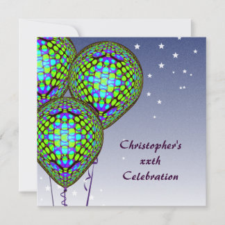 Blue Balloon Invite