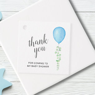 Blue Balloon Thank You Favour Tags