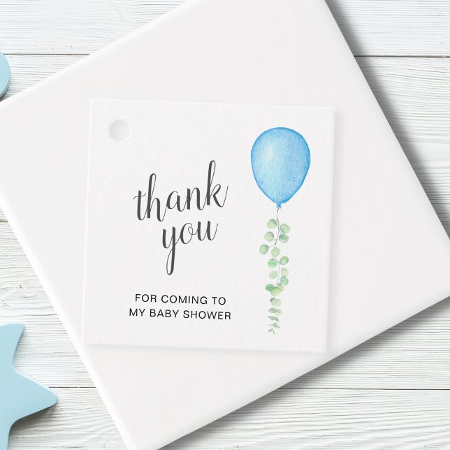Blue Balloon Thank You Favour Tags (Creator Uploaded)