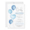 Blue Balloons Baby shower boy Invitation