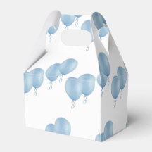 Blue balloons gift box