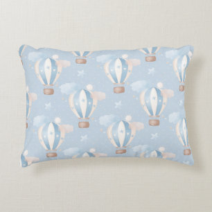 Blue Balloons Pattern Decorative Cushion
