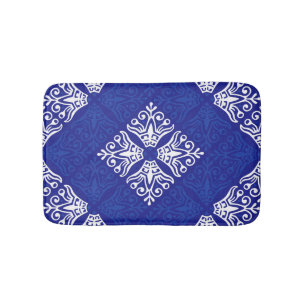 Blue Bandanna Design Bath Mat