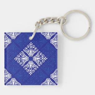 Blue Bandanna Design Key Ring