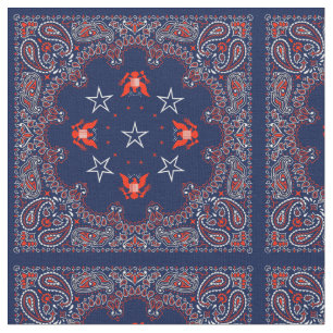 Blue Bandanna Fabric