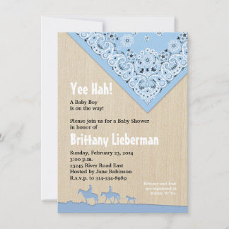 Blue Bandanna Invitation