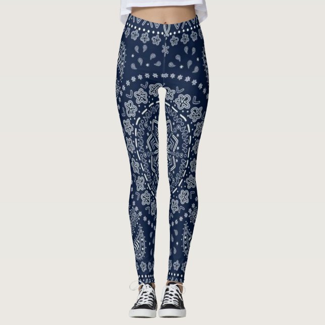 blue bandanna leggings (Front)