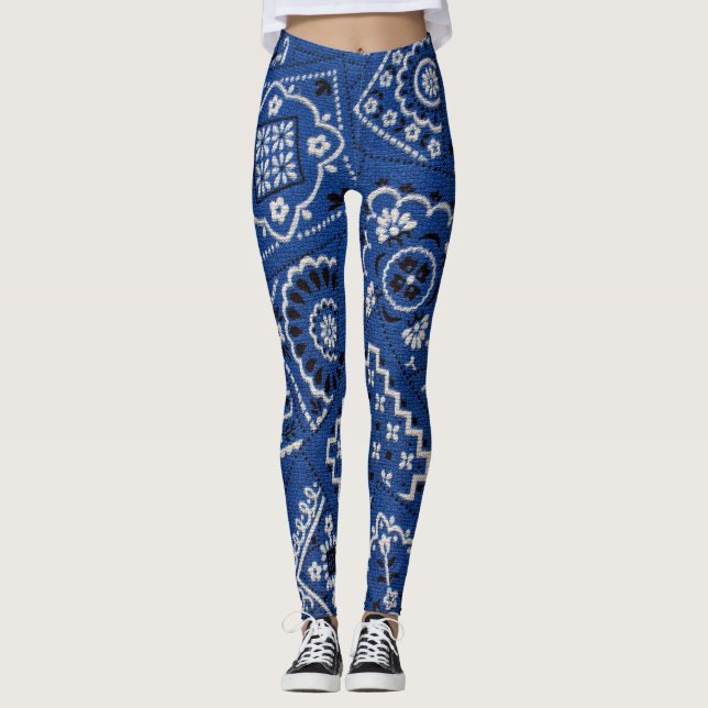 Blue Bandanna leggings (Front)
