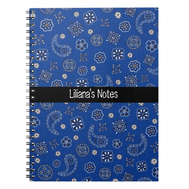 Blue Bandanna Notebook (Front)