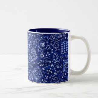 Blue Bandanna Two-Tone Coffee Mug