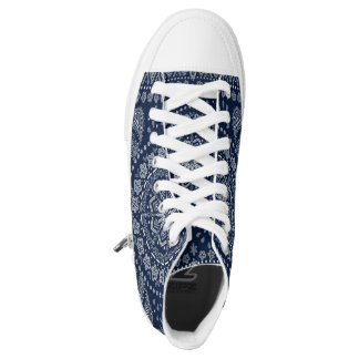 blue bandanna Zipz High Top Shoes