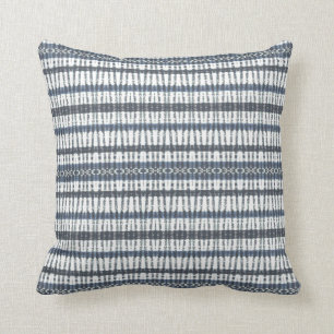 Blue Bands Throw Pillow