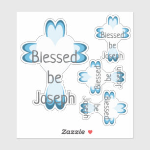 Blue Baptism Favour Sticker for Boys