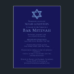 Blue Bar Mitzvah Artistic Star of David Party Postcard<br><div class="desc">This blue Bar Mitzvah ceremony or party postcard invitation has a beautiful,  artistic Star of David drawing at the top. Complete the invite postcards with your personalised event details for a Jewish boy.</div>