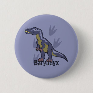 Blue Baryonyx 6 Cm Round Badge