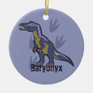 Blue Baryonyx Ceramic Tree Decoration