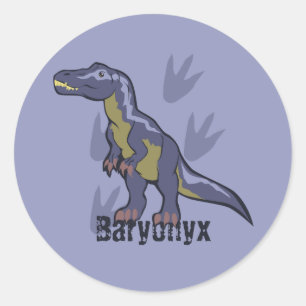 Blue Baryonyx Classic Round Sticker