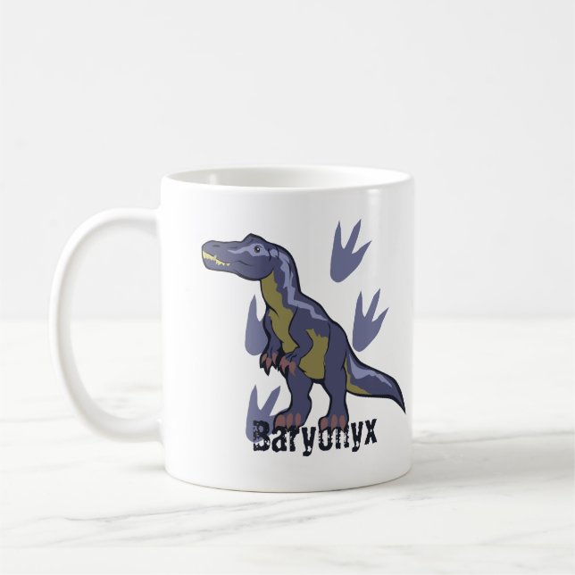 Blue Baryonyx Coffee Mug (Left)