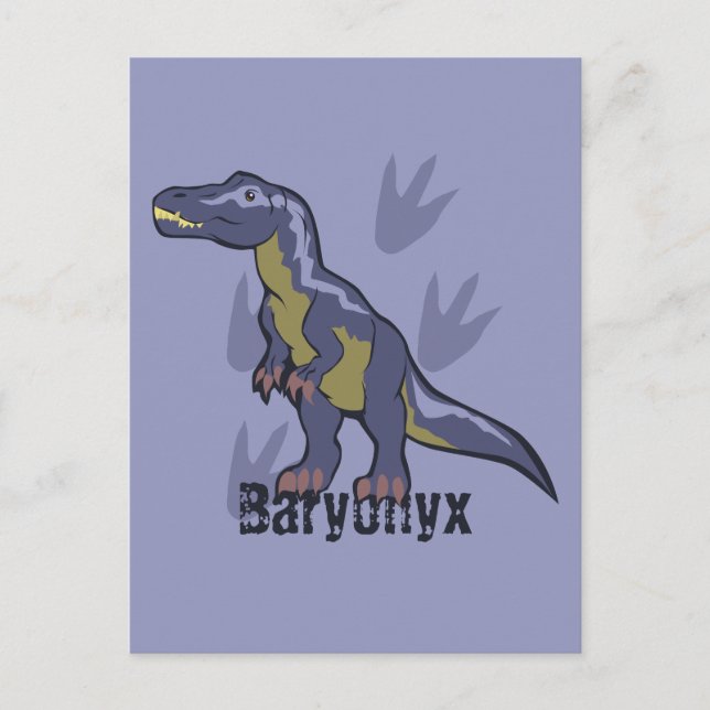 Blue Baryonyx Postcard (Front)