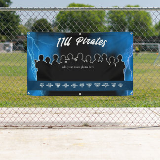 Blue Baseball Softball Dugout Banner Sports Team