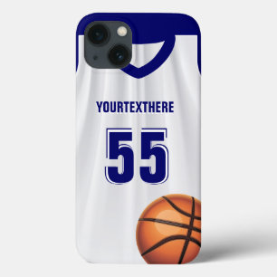 Blue Basket Ball Dress Name Number iPhone 13 Case